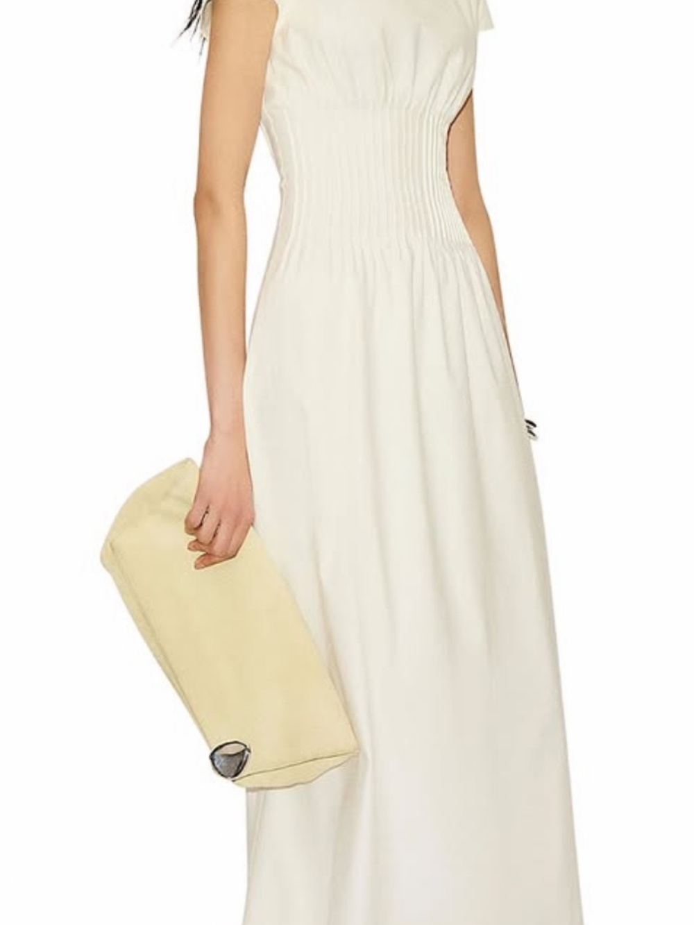New never worn Reformation white cotton Pleated Midi Dress10. So flattering